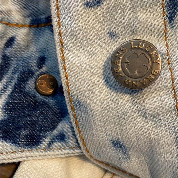 Lucky Brand Jean Jacket bleach-dyed jean jacket - Picture 9 of 9